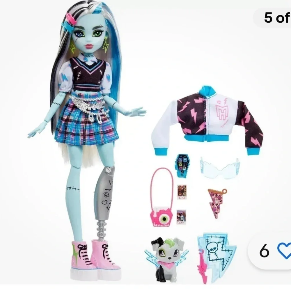 Monster High Doll Frankie Stein with Accessories & Pet Posable
